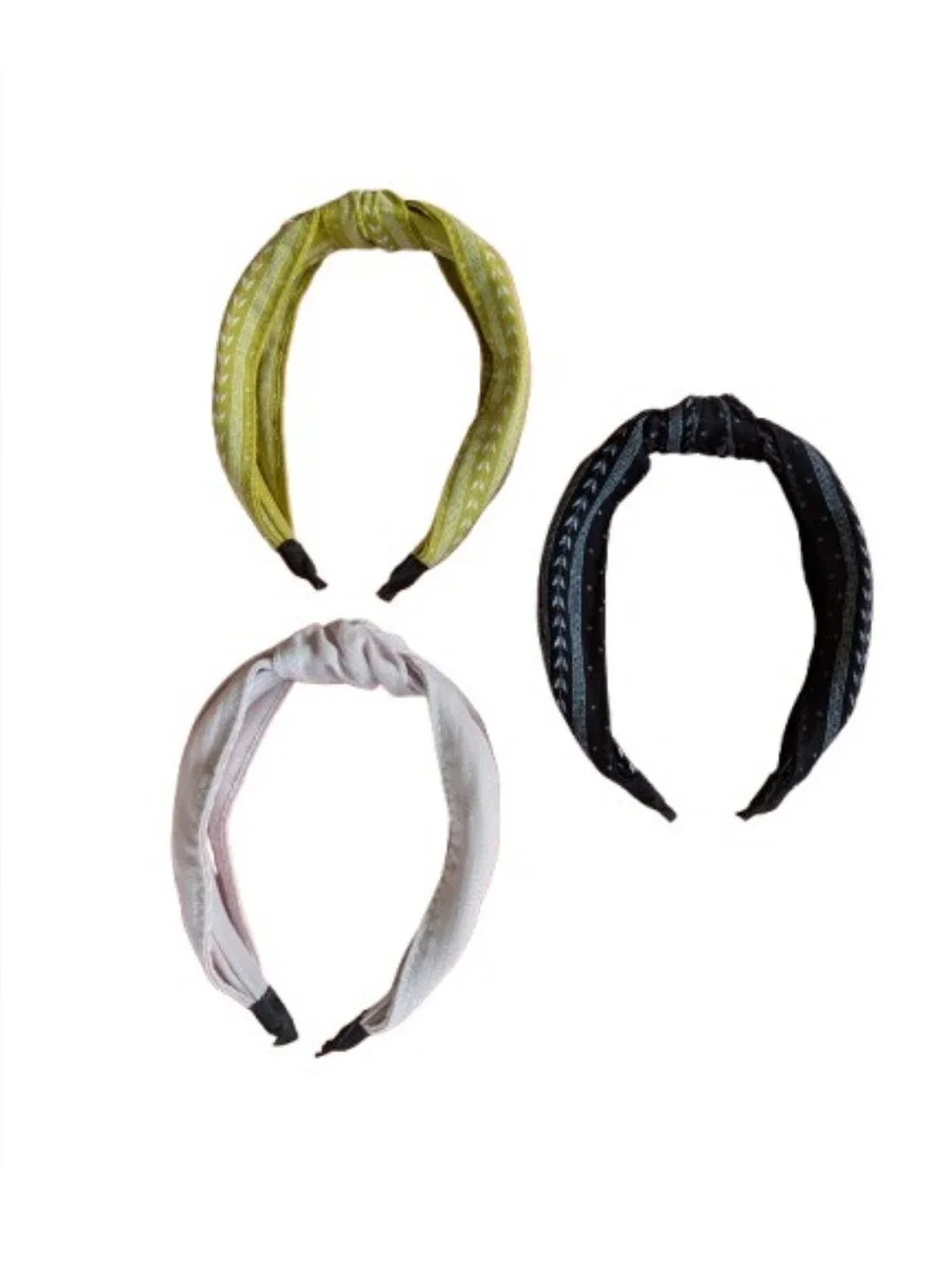 Women's Knotted Fabric Headband - Pink, Black, Olive